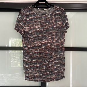 Isabel Marant Abstract Triangle Print Linen Top
